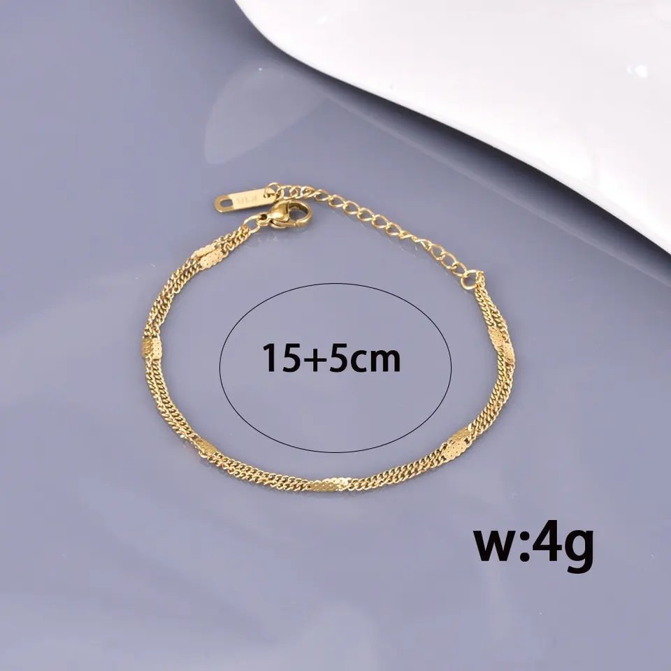 WATERPROOF GOLD DOUBLE MIRRORED BRACELET 