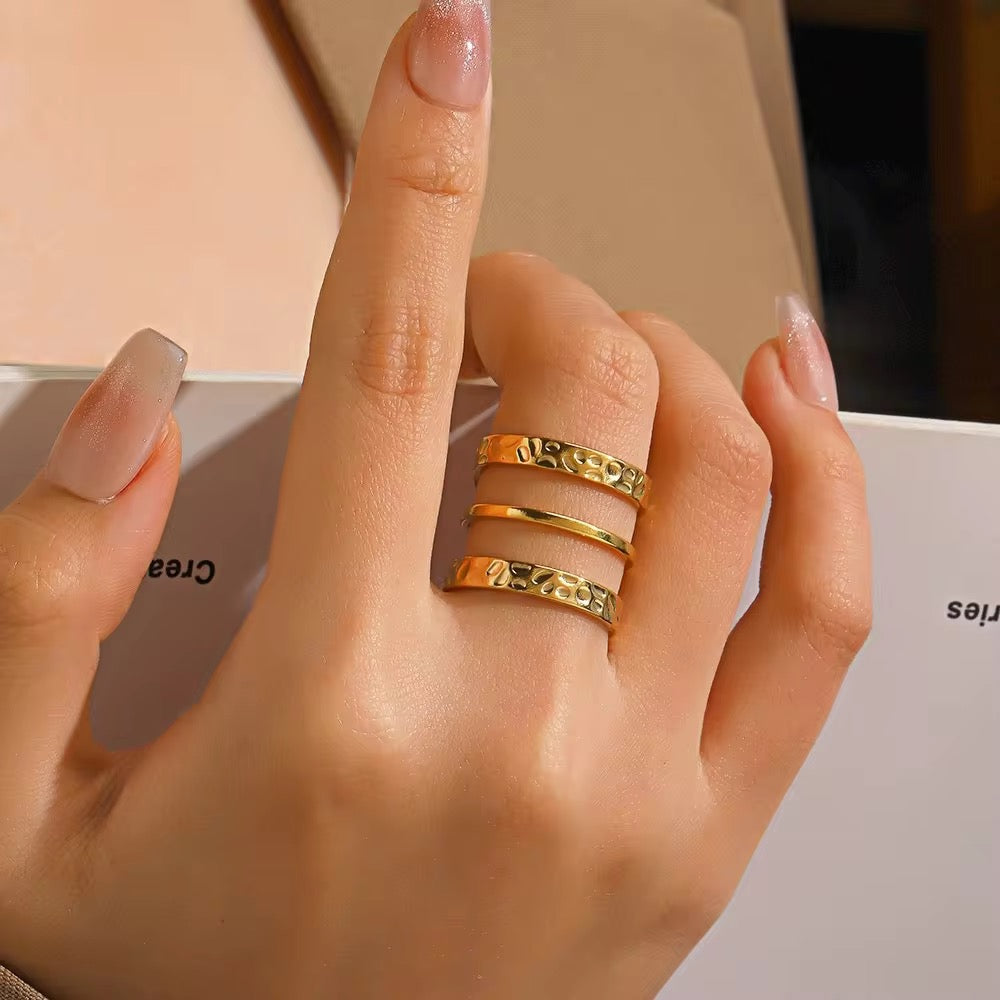 Gold Plated Trio Adjustable Ring