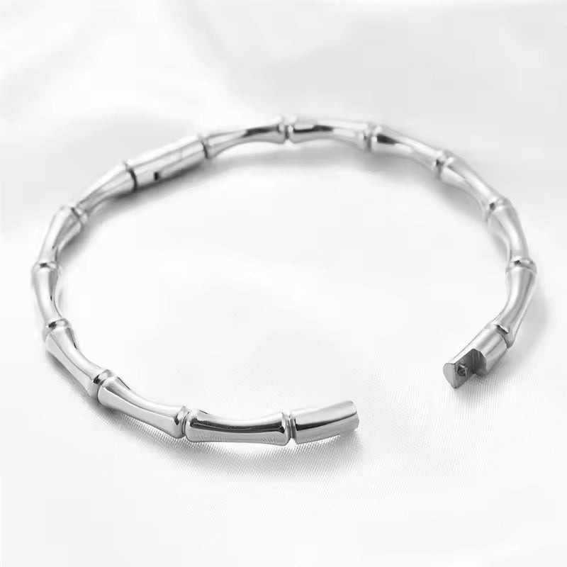 Bone Shaped Stainless Steel Bangle