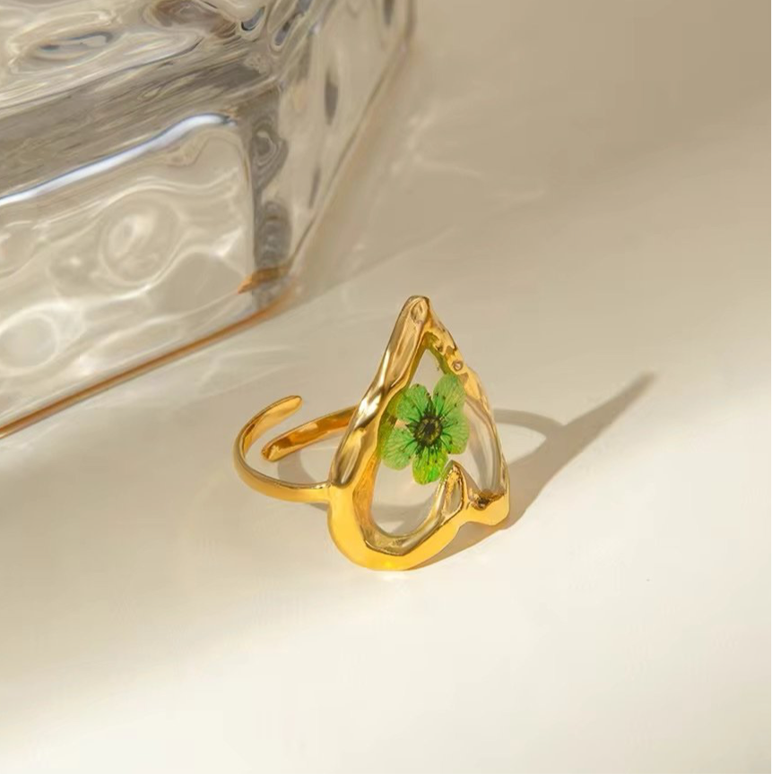 Hand Painted Gold Plated Designer Ring