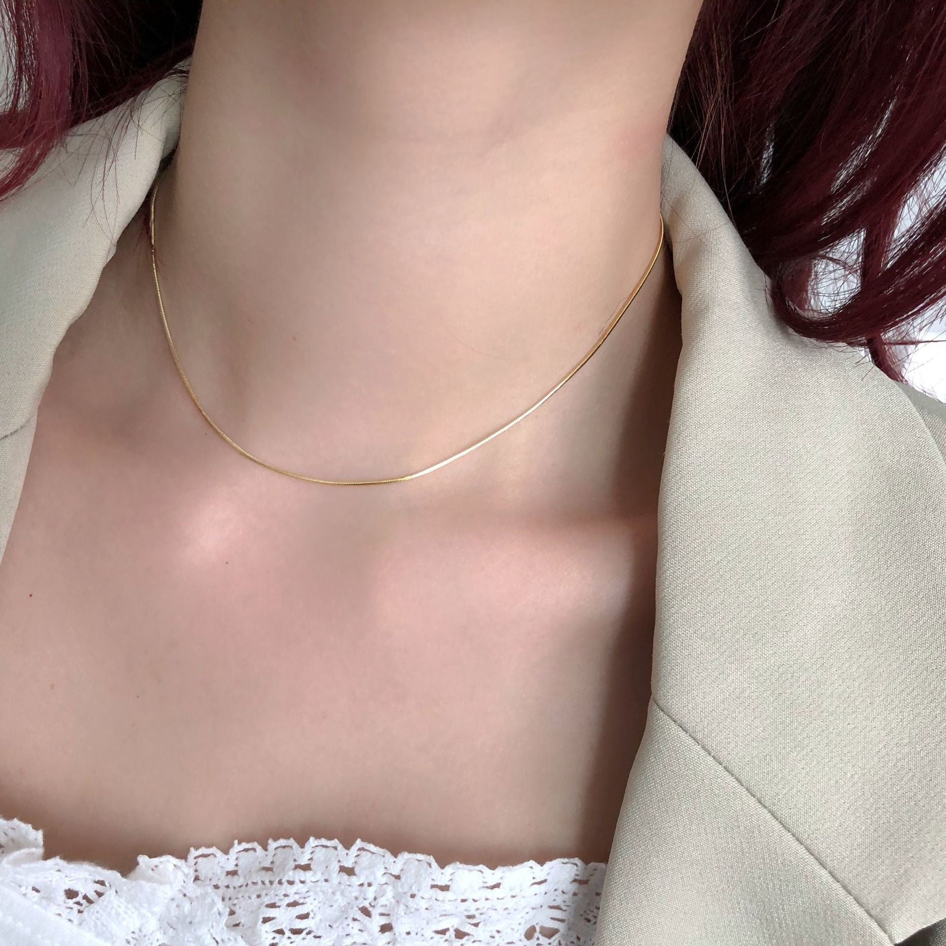 Minimalist Sleek Gold Plated Chain