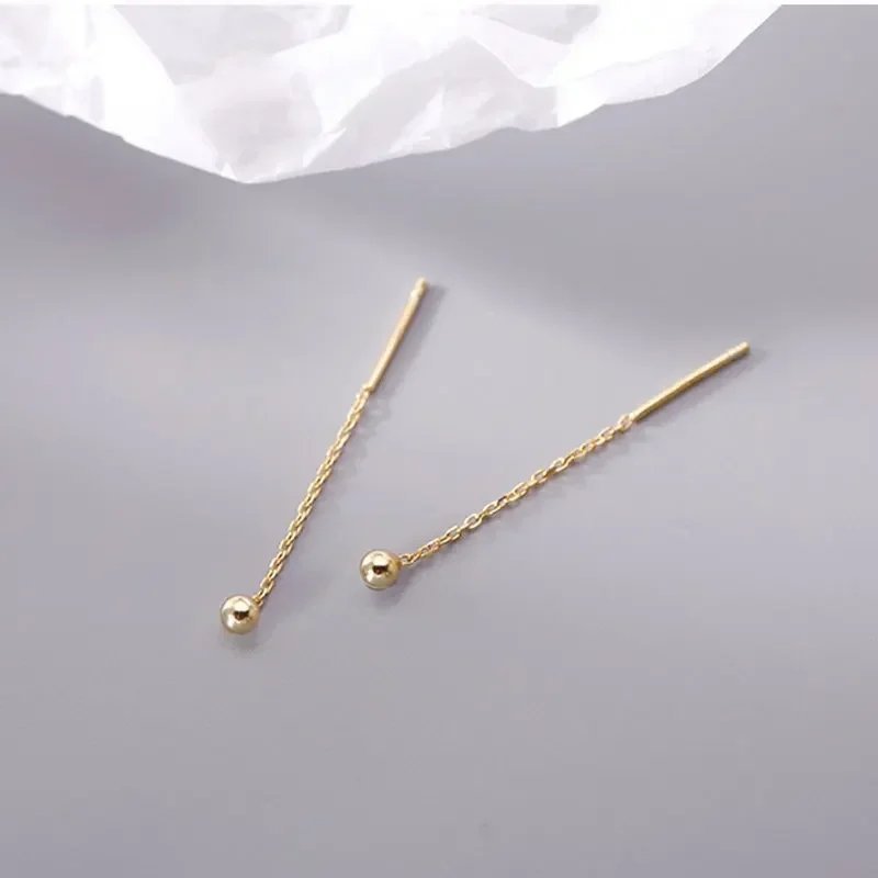 Gold Plated Super Minimalistic Drop Earring