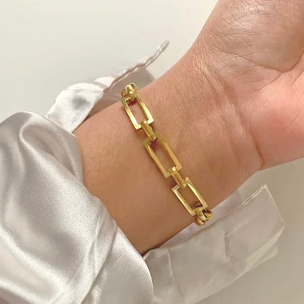 Highend Thick Chained Gold Plated Adjustable Bracelet