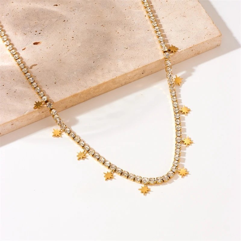 Beautiful Waterproof Necklace with Stars