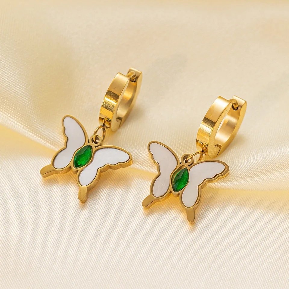 Elegant Gold Plated Butterfly Earrings