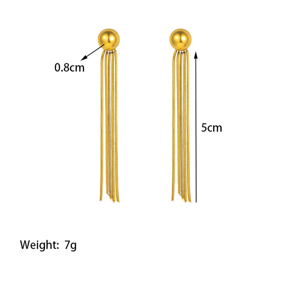 Bold and Long Gold Plated Earrings