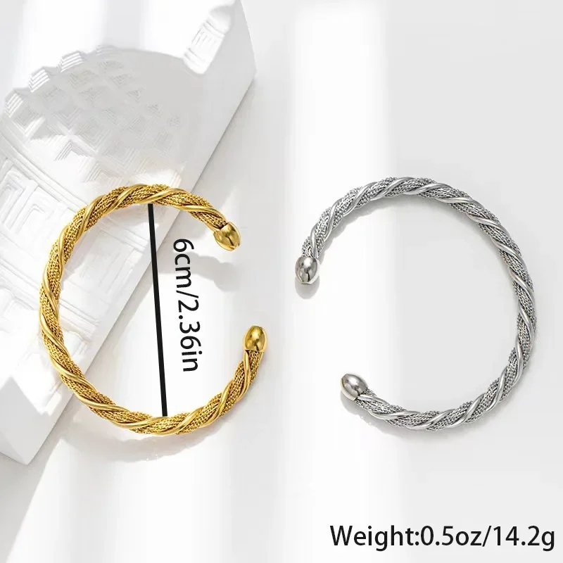 Premium Twisted Metal Adjustable Bangle