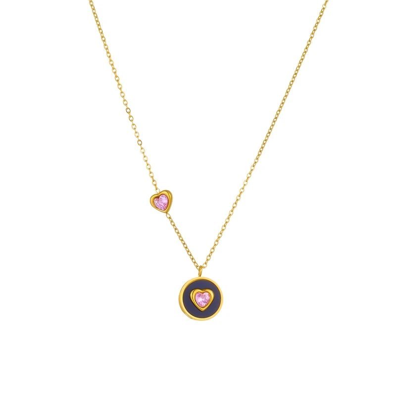 Heart of Midnight Goldplated Necklace