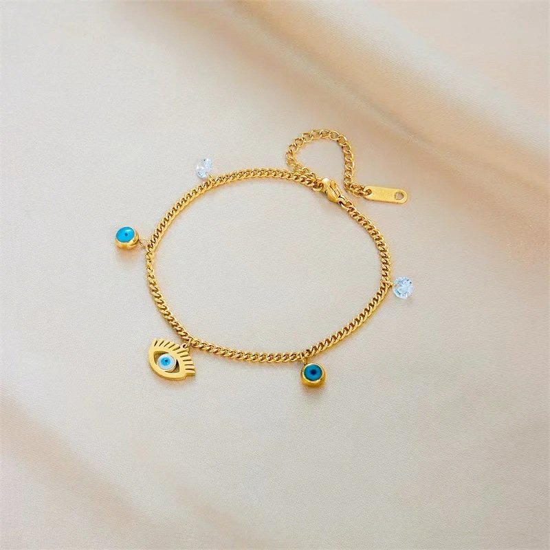 Retro Waterproof Eye Charm Bracelet