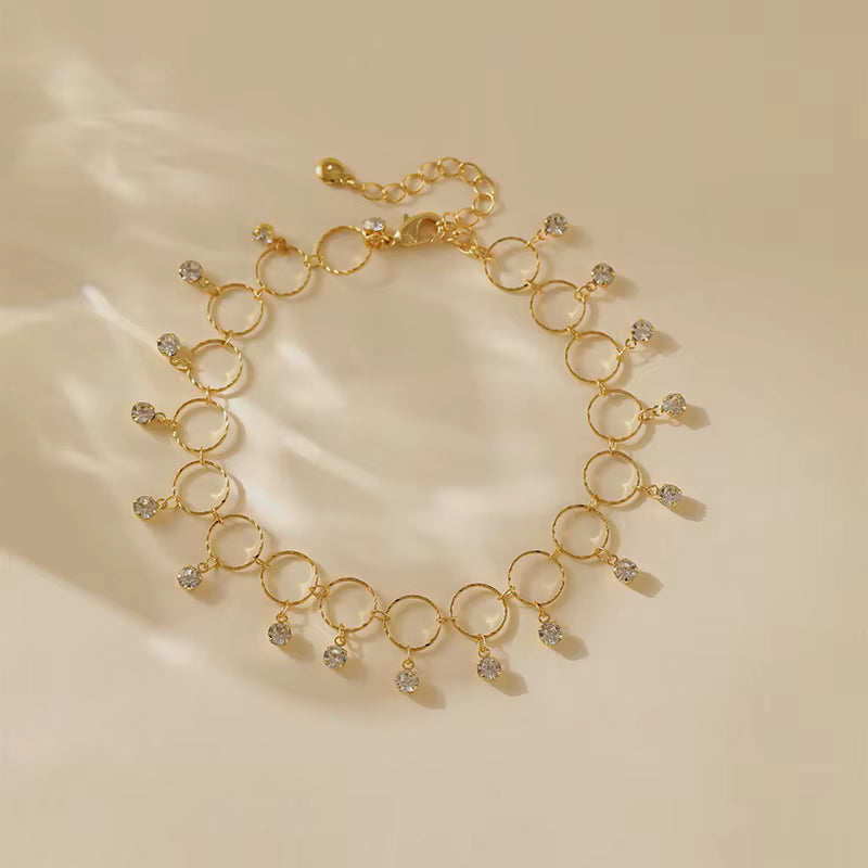 Crystal Orbit Charm Anklet