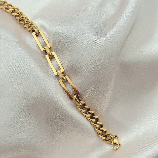 Highend Thick Chained Gold Plated Adjustable Bracelet