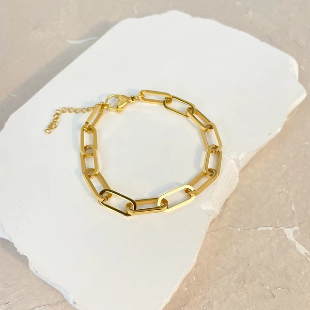 Thick Chained Gold Plated Bracelet