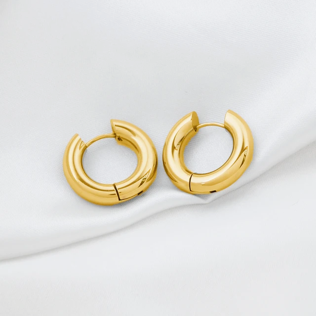Trending C-Shaped Gold Plated Earrings
