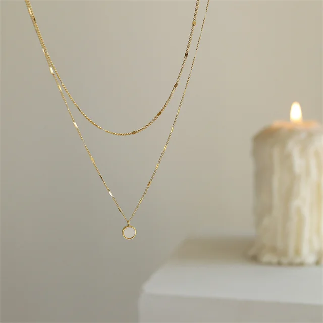Vintage White Double-Layered High-Quality Necklace