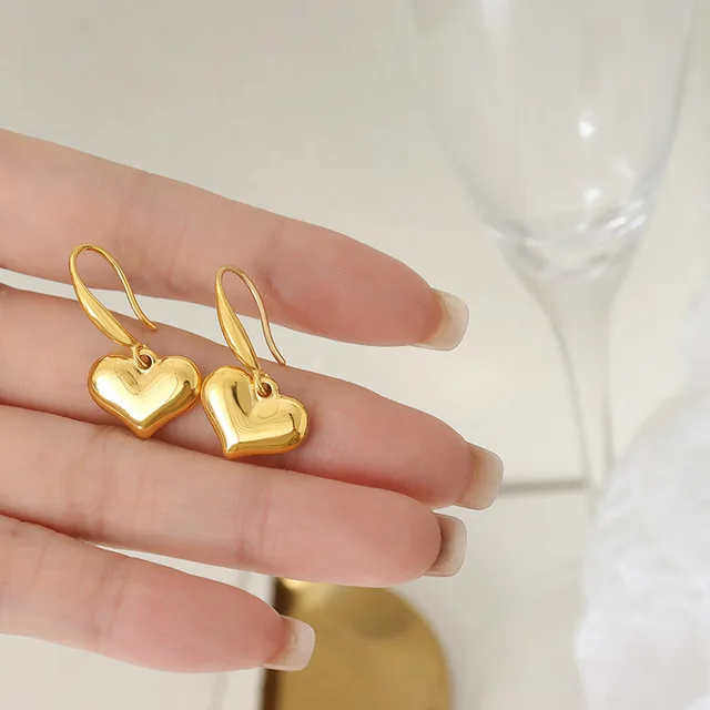 Heart-Shaped Waterproof Earrings