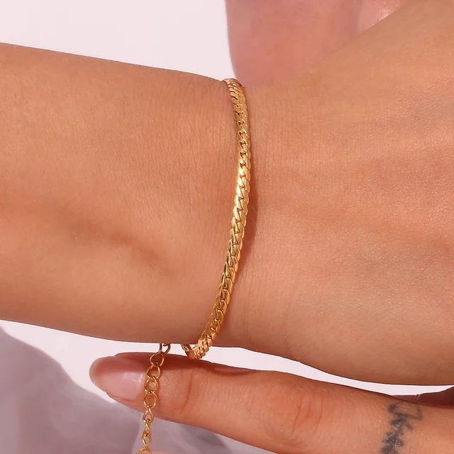Minimal Waterproof Gold Plated Bracelet
