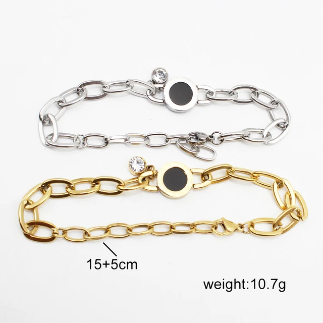 Black and Gold Heavy Chained Waterproof Bracelet