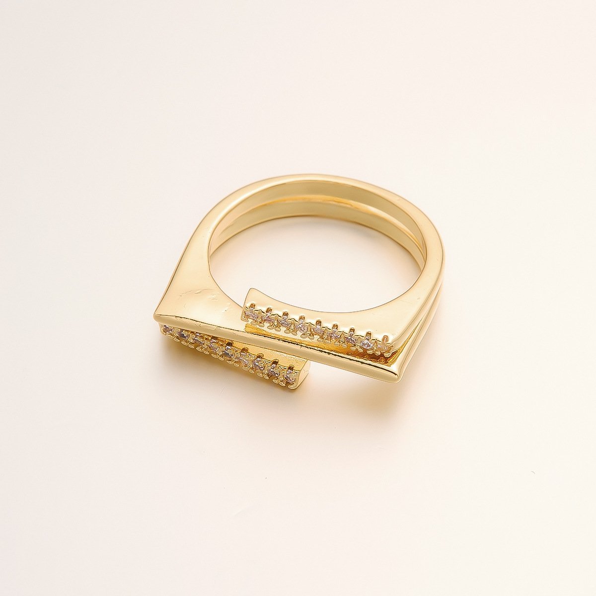Modern Adjustable Gold Plated Ring