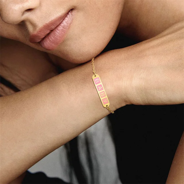 Cute Expressive Gold Plated Love Bracelet