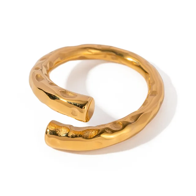 Dainty Twisted Gold Plated Ring