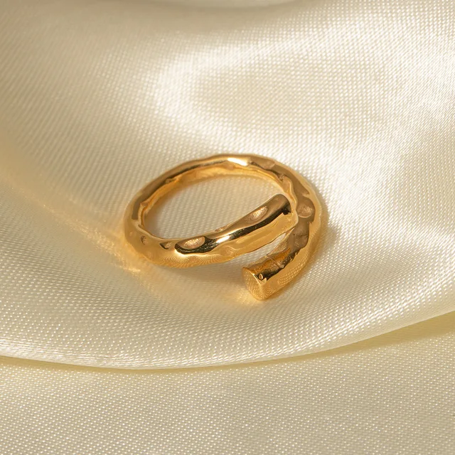Dainty Twisted Gold Plated Ring