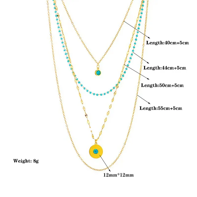 Multi Layered Egyptian Gold Plated Necklace