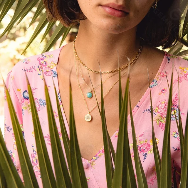 Multi Layered Egyptian Gold Plated Necklace