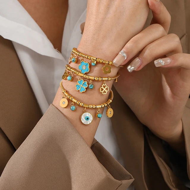 Egyptian Evil Eye Gold Plated Bracelet