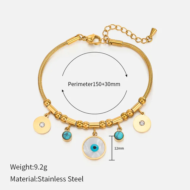 Egyptian Evil Eye Gold Plated Bracelet