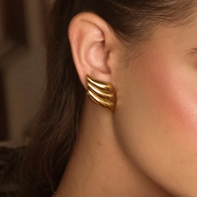 Ultra Premium Wings Of Gold Earrings