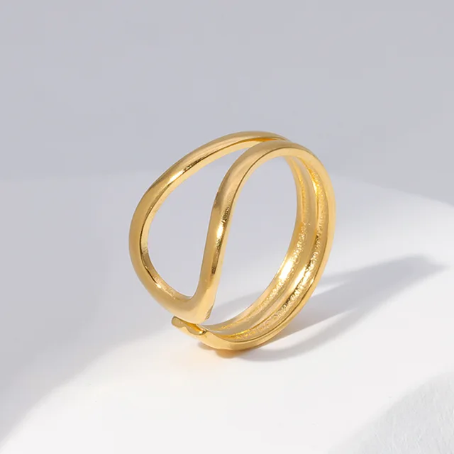 Infinite Loop Gold Plated Adjustable Ring