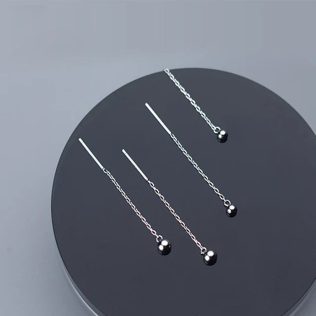 Minimal Dainty Heart Shaped Long Hoop Earrings