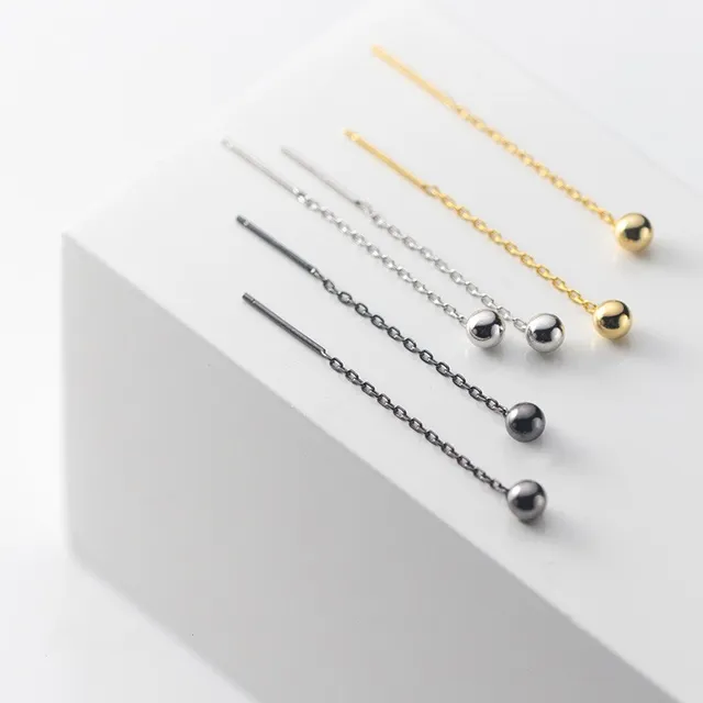 Minimal Dainty Heart Shaped Long Hoop Earrings