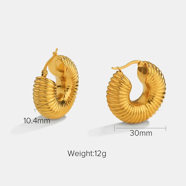 Luxe Doughnut Gold Plated Earrings