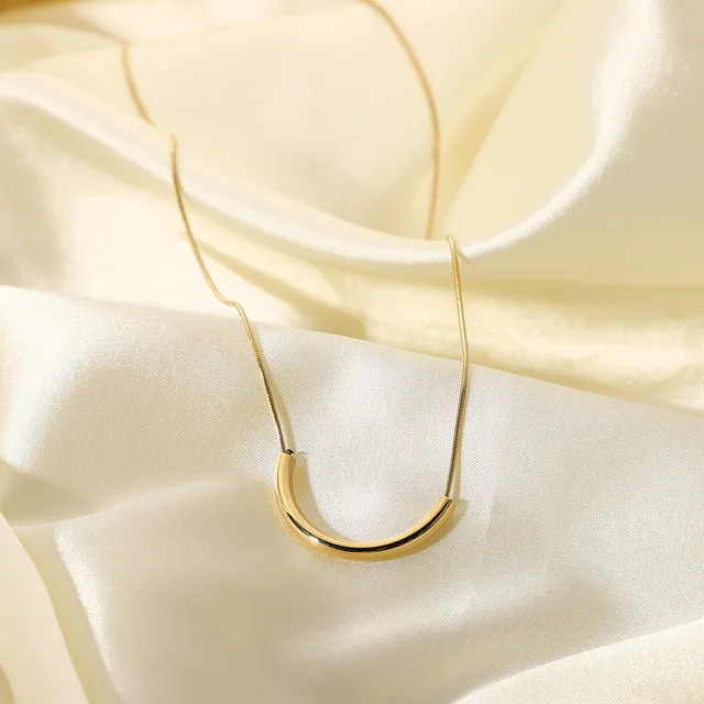 Luxe Gold Plated Tunnel Necklace