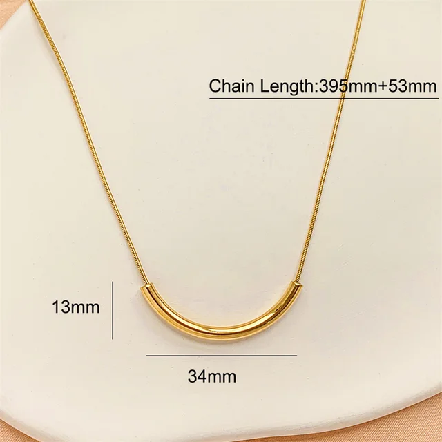 Luxe Gold Plated Tunnel Necklace