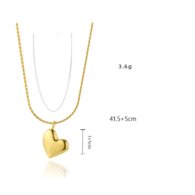 The Hanging Heart Gold Plated Necklace
