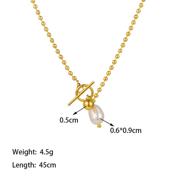 Unique Lock Pearl Studded Necklace