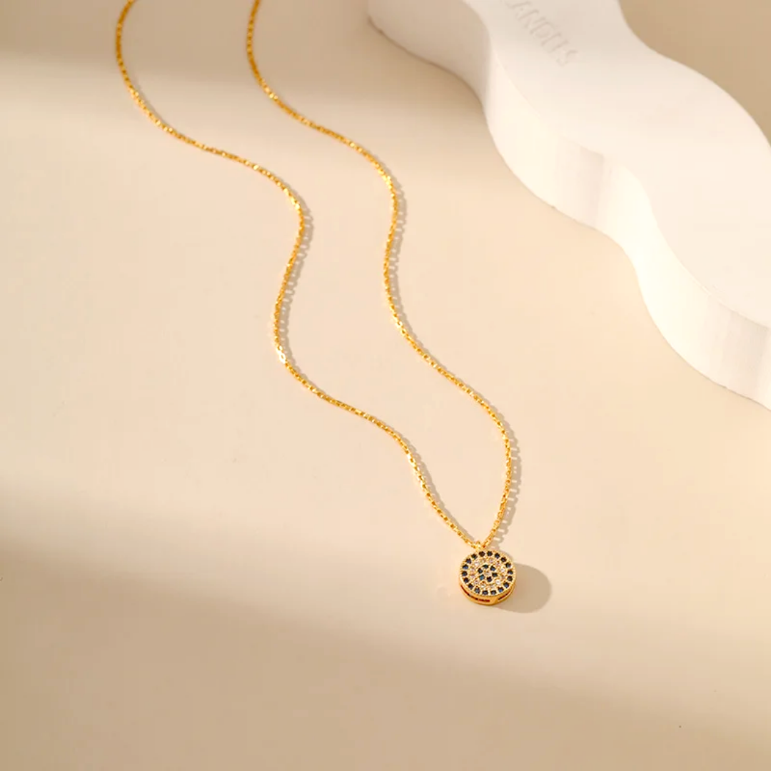 Classical Statement Blue Crystals Necklace