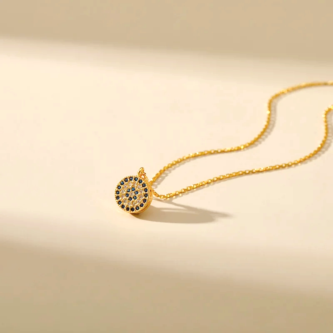 Classical Statement Blue Crystals Necklace