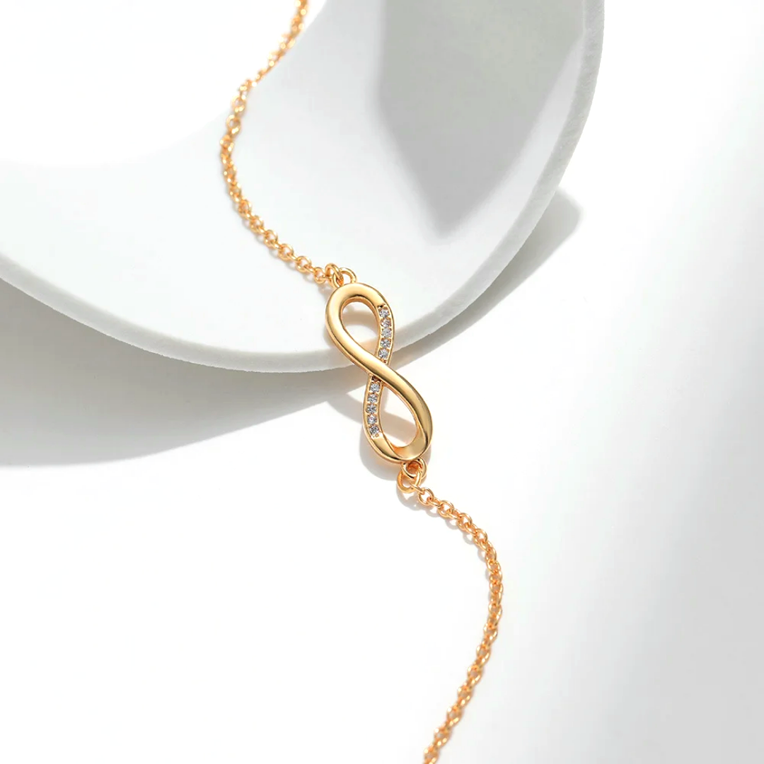 Gold Plated Dainty Infinity Bracelet