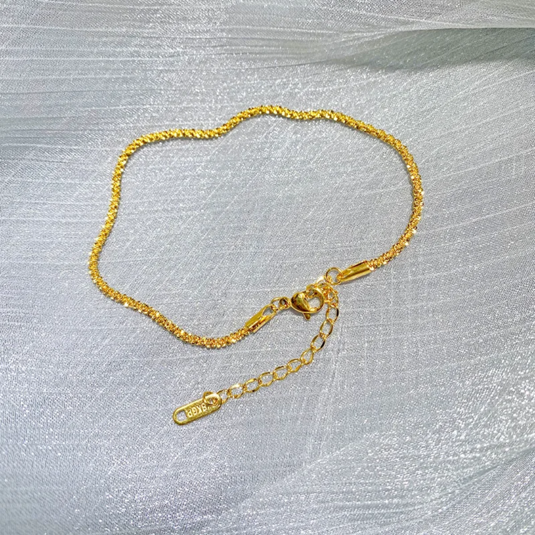 Delicate Gold-Plated Sparkle Anklet