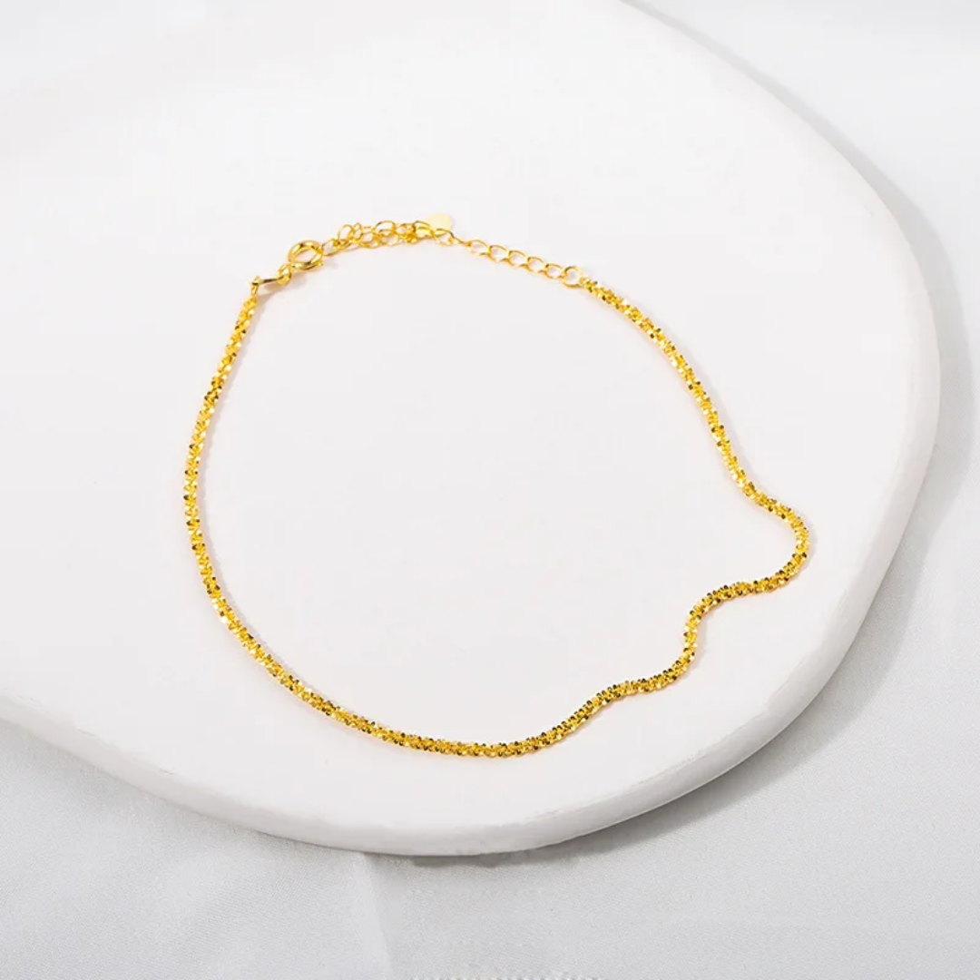 Delicate Gold-Plated Sparkle Anklet