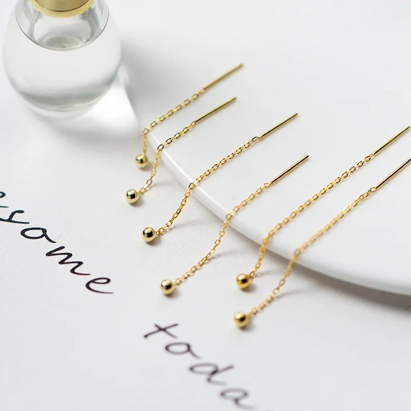 Gold Plated Super Minimalistic Drop Earring