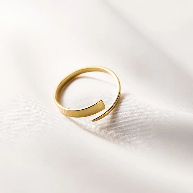 Modern Adjustable Gold Plated Ring