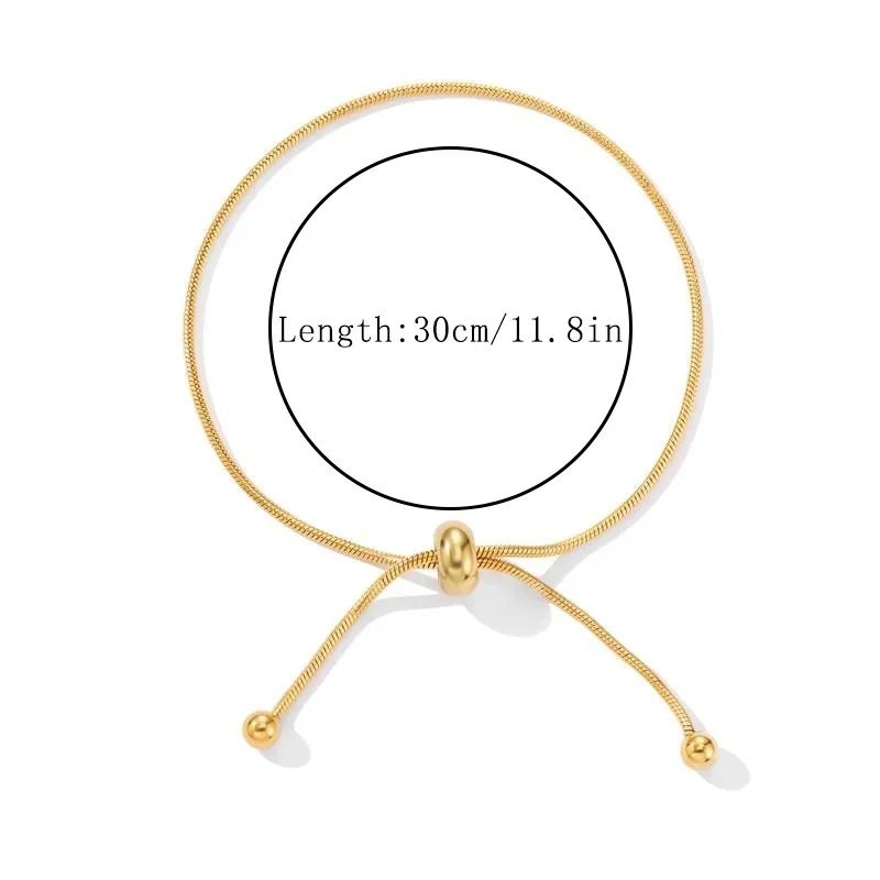 Minimal Elegant Adjustable Gold Plated Bracelet