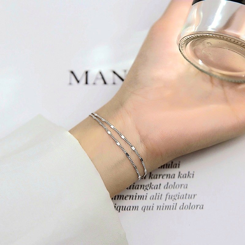 Minimal Multi-Layered Silver Plated Bracelet