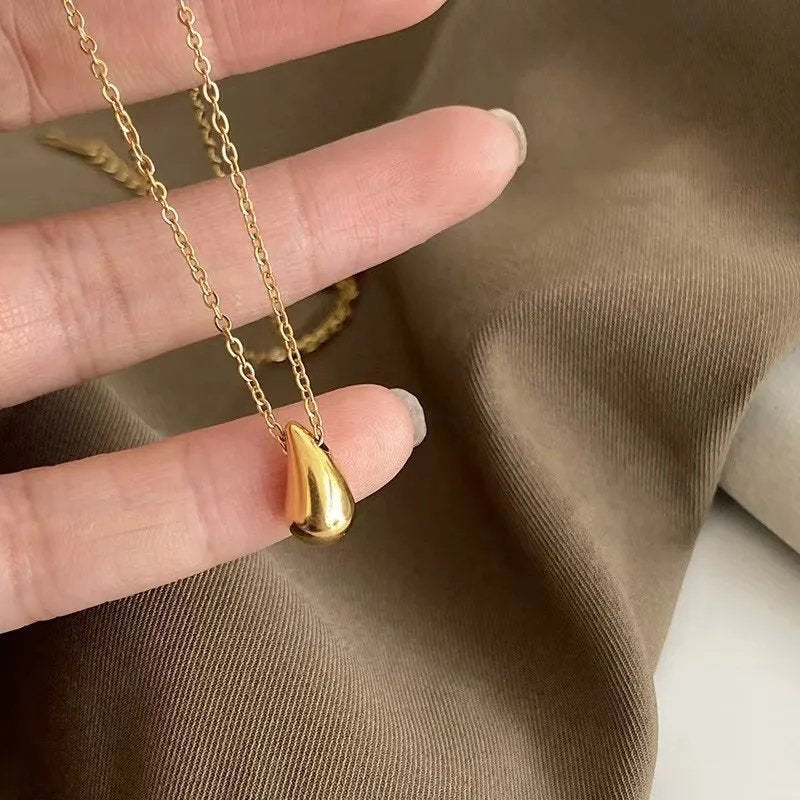 Gold Plated Tear Drop Necklace