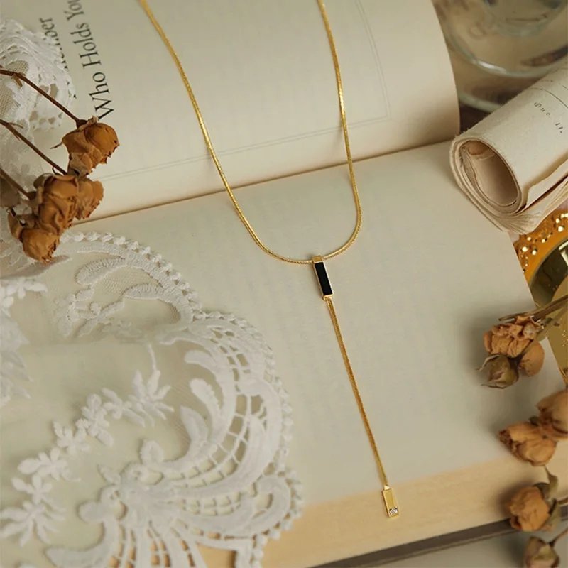 Gold Plated Long Tassel Necklace