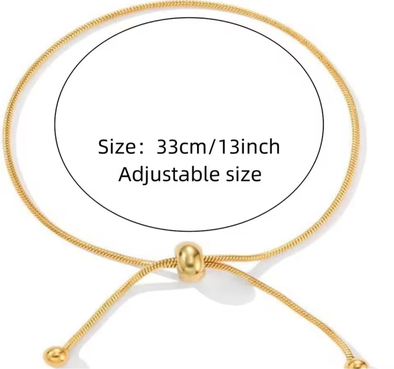 Minimal Elegant Adjustable Gold Plated Anklet